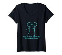 Womens Funny Inflation Quote for Economists and Humor Lovers V-Neck T-Shirt