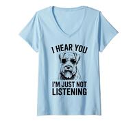Women's Funny Irish Soft Coated Wheaten Terrier V-Neck T-Shirt