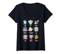 Womens Funny Italian Brainrot Meme Compilation Kawaii Characters V-Neck T-Shirt