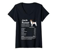 Womens Funny Jack Russel Facts nutrition Gift Jack Russel mom V-Neck T-Shirt