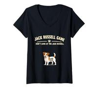 Women's Funny Jack Russell Game Dog Lover Gift V-Neck T-Shirt