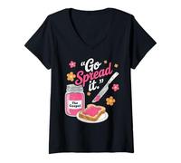 Womens Funny Jar with The Gospel Go Spread It Christian V-Neck T-Shirt