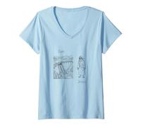 Womens Funny Jesus Rebus Design. Sarcastic V-Neck T-Shirt