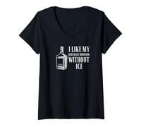 Women's Funny Kentucky Bourbon Without ICE V-Neck T-Shirt