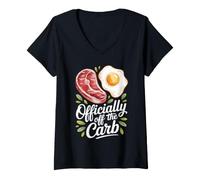Women's Funny Keto Oficially Off The Carb V-Neck T-Shirt