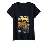 Womens Funny Labrador Coffee Roasts Art Deco Black Yellow Lab Tee V-Neck T-Shirt