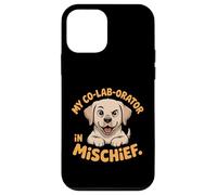 Womens Funny Labrador Dog Mom Tee Co-Lab-orator in Mischief Case for iPhone 12 mini