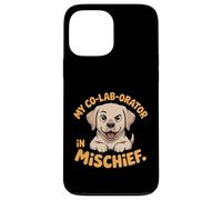 Womens Funny Labrador Dog Mom Tee Co-Lab-orator in Mischief Case for iPhone 13 Pro Max