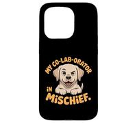 Womens Funny Labrador Dog Mom Tee Co-Lab-orator in Mischief Case for iPhone 15 Pro