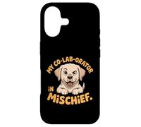 Womens Funny Labrador Dog Mom Tee Co-Lab-orator in Mischief Case for iPhone 17