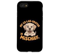 Womens Funny Labrador Dog Mom Tee Co-Lab-orator in Mischief Case for iPhone SE (2020) / 7/8
