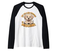 Womens Funny Labrador Dog Mom Tee Co-Lab-Orator in Mischief Raglan Baseball Tee