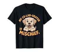 Womens Funny Labrador Dog Mom Tee Co-Lab-Orator in Mischief T-Shirt