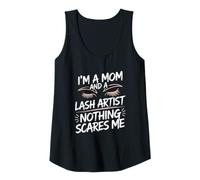 Womens Funny Lash Tech Mom Life Design Tank Top