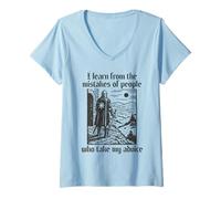 Womens Funny Learn from Mistakes Knight Medieval Sarcasm Joke Tee V-Neck T-Shirt