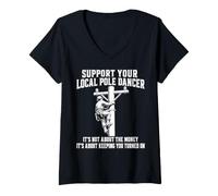 Women's Funny Lineman Pun V-Neck T-Shirt