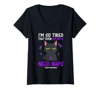 Womens Funny Lupus Warrior V-Neck T-Shirt