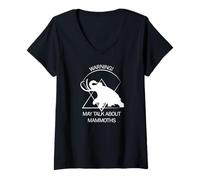Womens Funny Mammut Stone Age Ice Age Design Prehistoric V-Neck T-Shirt