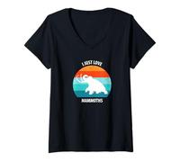 Womens Funny Mammut Stone Age Ice Age Design Prehistoric V-Neck T-Shirt