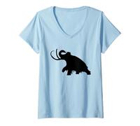Womens Funny Mammut Stone Age Ice Age Design Prehistoric V-Neck T-Shirt