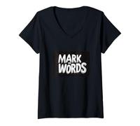 Womens Funny Mark my Words Speech for Logo Lovers V-Neck T-Shirt
