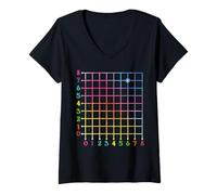 Womens Funny Math Coordinate 67 Meme Six Seven Geometry Teacher V-Neck T-Shirt