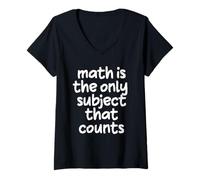 Women's Funny Math Saying Meme Design for Elementary School Teachers V-Neck T-Shirt