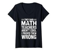 Womens Funny Math Teacher Humor For Mathematics Men and Women V-Neck T-Shirt