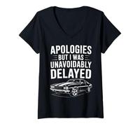 Womens Funny Mechanics Classic Muscle Cars Excuse Joke Men Women V-Neck T-Shirt