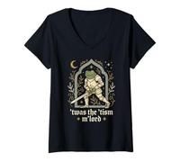 Women's Funny Meme TWAS The Tism M Lord Frog Wizard Graphic Tee Kids V-Neck T-Shirt