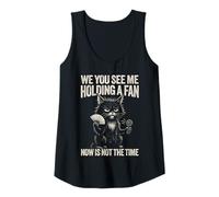 Womens Funny Menopause cat hot Flash Relief Midlife Crisis Tank Top