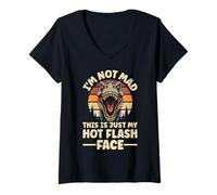 Womens Funny Menopause hot Flash Relief Midlife Crisis V-Neck T-Shirt