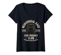 Women's Funny Menopause Womens Hot Flash V-Neck T-Shirt