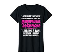 Womens Funny Menopause Womens Hot Flash Value Graphic T-Shirt