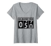 Womens Funny men's FIFTY 50th-Birthday Year 50 OLDOMETER V-Neck T-Shirt