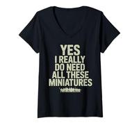 Women's Funny Miniature Tabletop Wargamer V-Neck T-Shirt