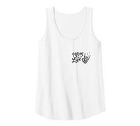 Womens Funny Mom Mama Life Skeleton Hand Sarcastic (Double Sided) Tank Top