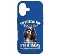 Womens Funny Mom Says Im A Baby Tricolor Cavalier Dog Lover Case for iPhone 17
