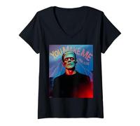 Womens Funny Monster Saying You Make Me Feel Alive Humor Women Men V-Neck T-Shirt