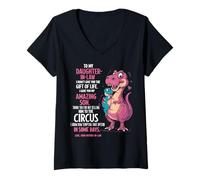 Womens Funny Mother-in-Law Quote with Dinosaurs V-Neck T-Shirt