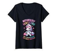 Womens Funny Nephrology Nurse Dialysis Specialist Kidney Care V-Neck T-Shirt