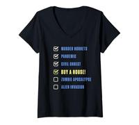 Women's Funny New Homeowner First Time Home Buyer Humor V-Neck T-Shirt