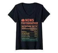 Womens Funny News Photographer V-Neck T-Shirt
