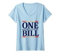 Womens Funny One Big Beautiful Bill USA V-Neck T-Shirt