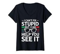 Womens Funny Optometrist Optometry Humor I Can Help Gifts Men Women V-Neck T-Shirt