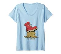 Women's Funny Outdoor Pun Sole Survivor V-Neck T-Shirt