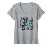 Women's Funny Pharmacy Technician CPhT PTCE Pharmacist V-Neck T-Shirt
