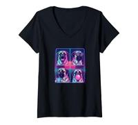 Women's Funny Photo Booth Meme Kangal Dog V-Neck T-Shirt