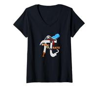 Womens Funny Pi Day Pirate - Science Math For National Pi Day 3.14 V-Neck T-Shirt