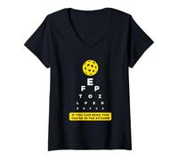 Womens Funny Pickleball Eye Chart If You Can Read This Kitchen V-Neck T-Shirt